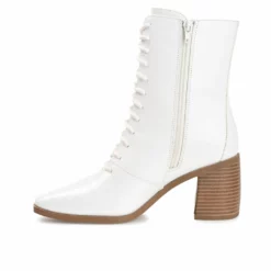 Women's Journee Collection Covva Heeled Combat Booties -Shoe Sales Shop 144278 308251 3