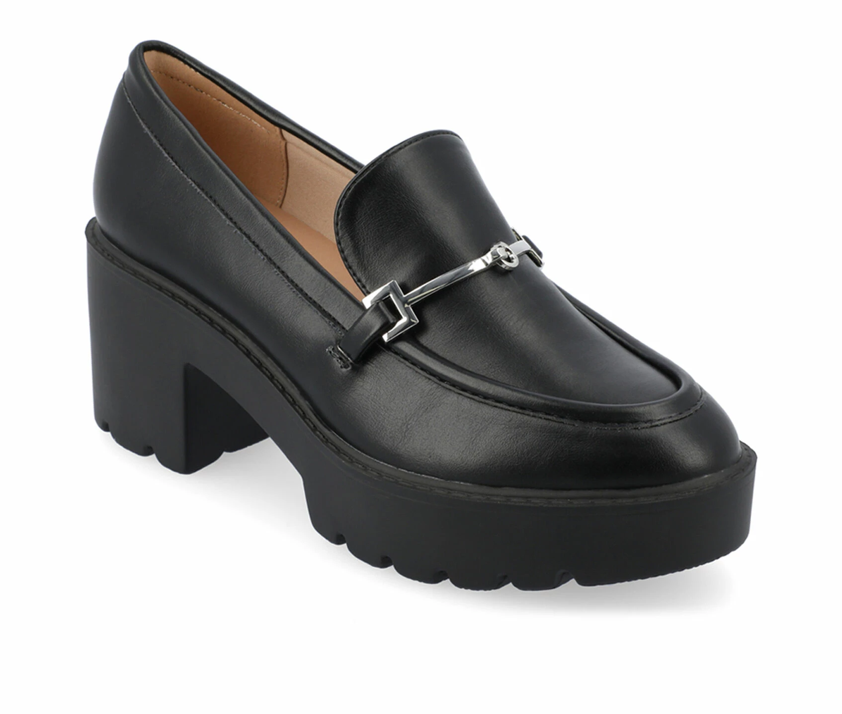 Women's Journee Collection Keeziah Chunky Heeled Loafers 2 Women's Journee Collection Keeziah Chunky Heeled Loafers - Image 2