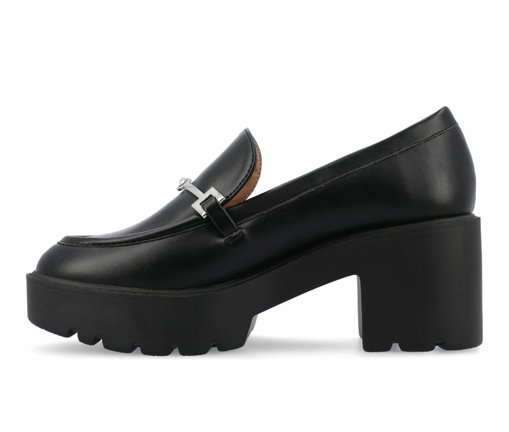 Women's Journee Collection Keeziah Chunky Heeled Loafers 3 Women's Journee Collection Keeziah Chunky Heeled Loafers - Image 3